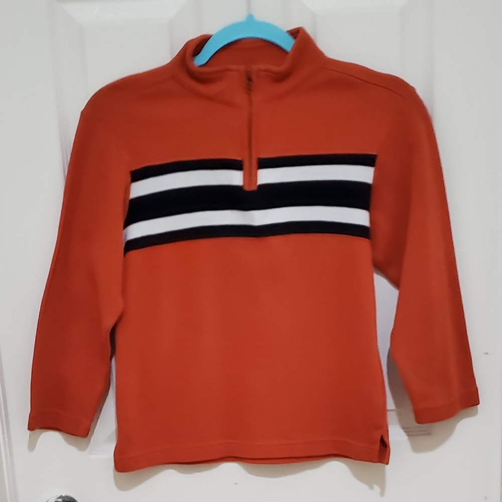Crazy 8 Orange Striped Boys Long Sleeve Shirt